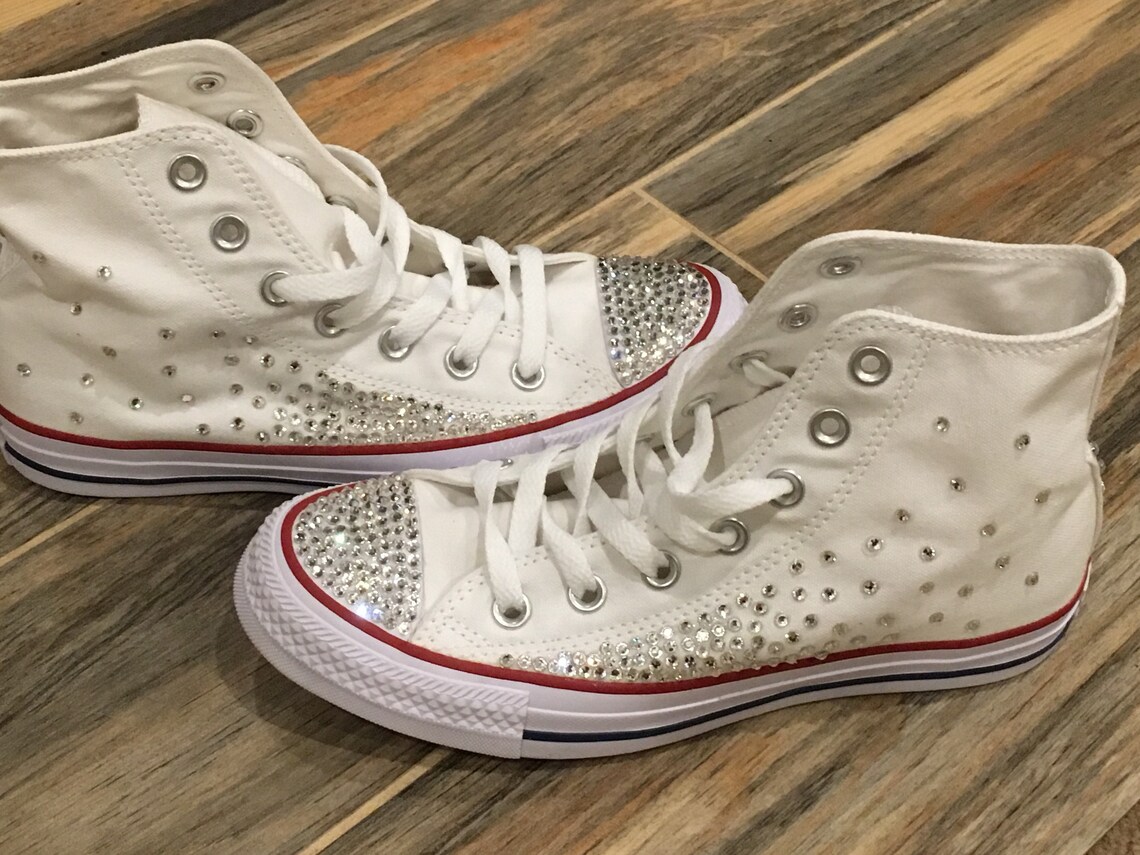 high top bling sneakers