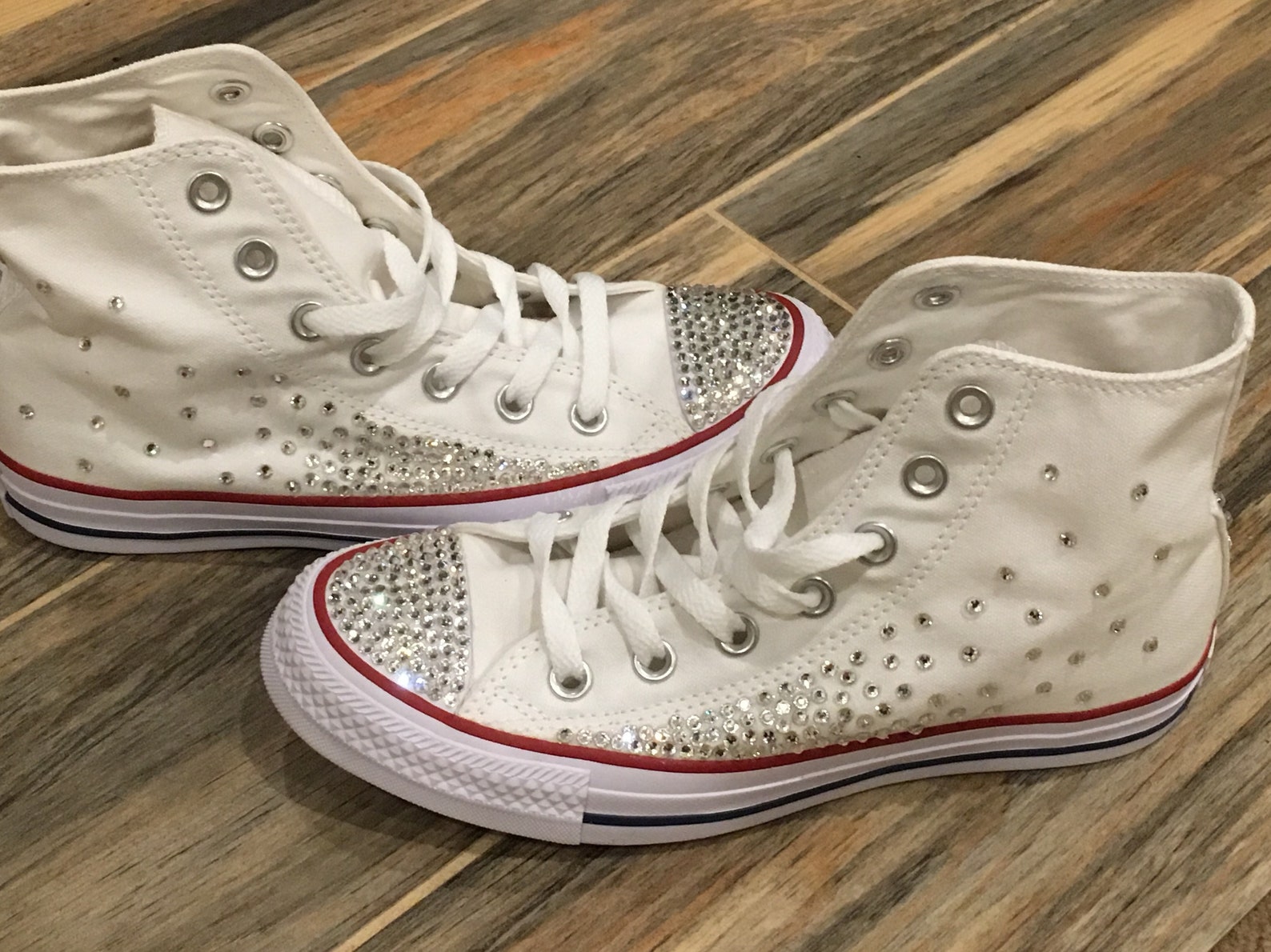 high top bling sneakers