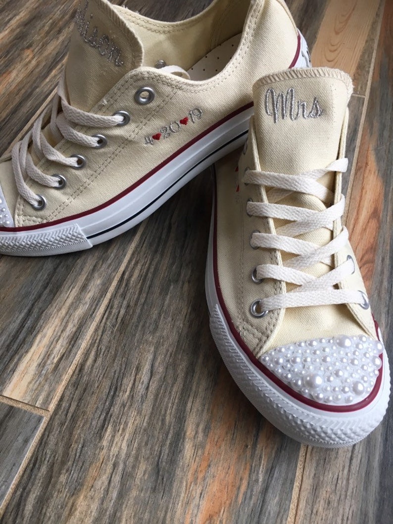 embroidered converse wedding