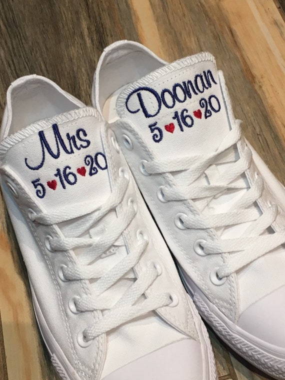 embroidered white converse