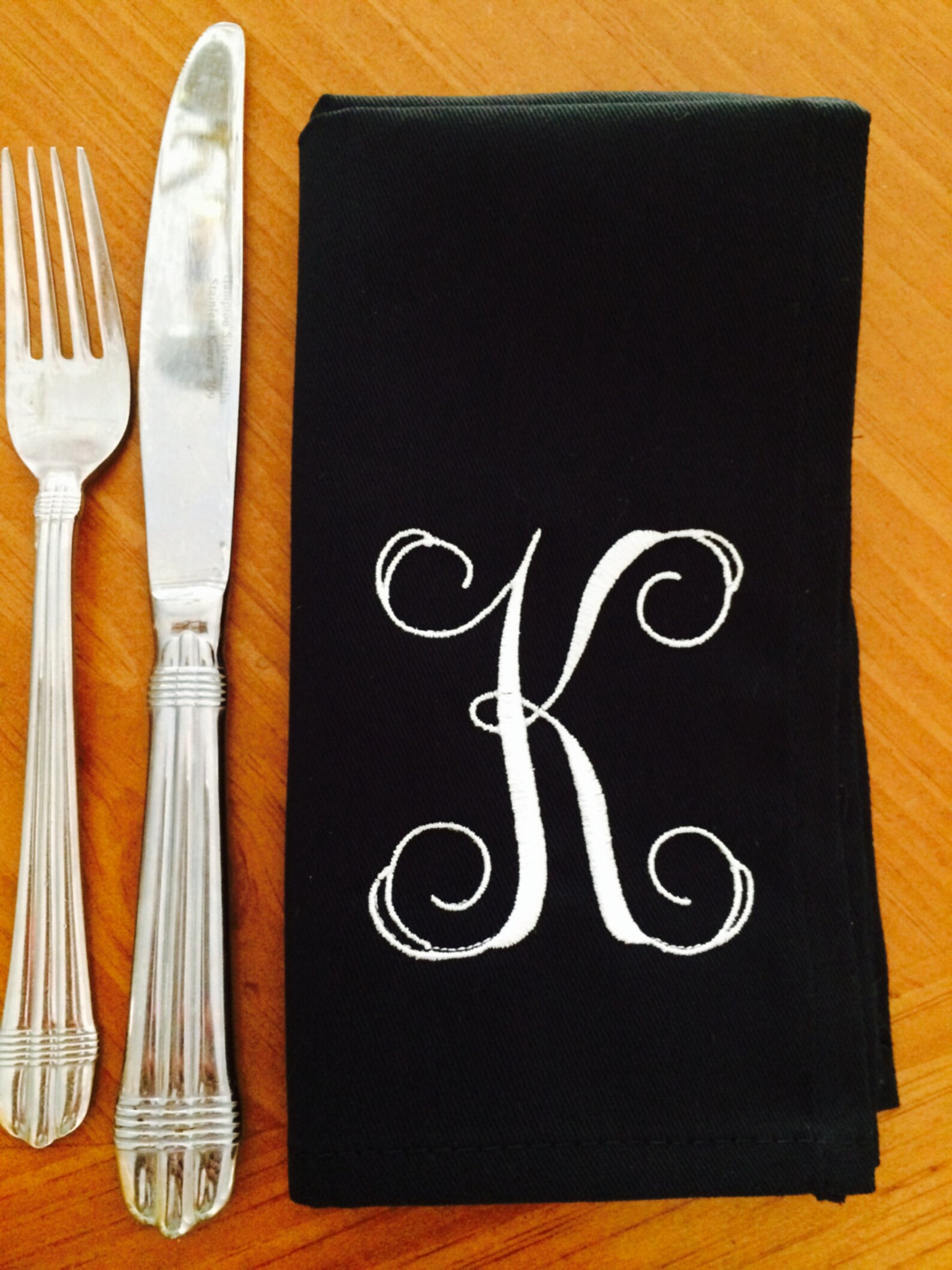 Embroidered/Personalized Cloth Napkin set of 4 tableware Etsy