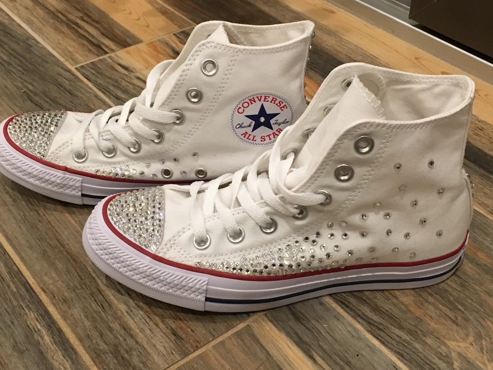 high top bling sneakers