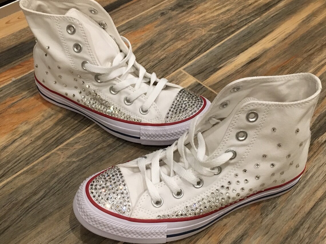high top bling sneakers