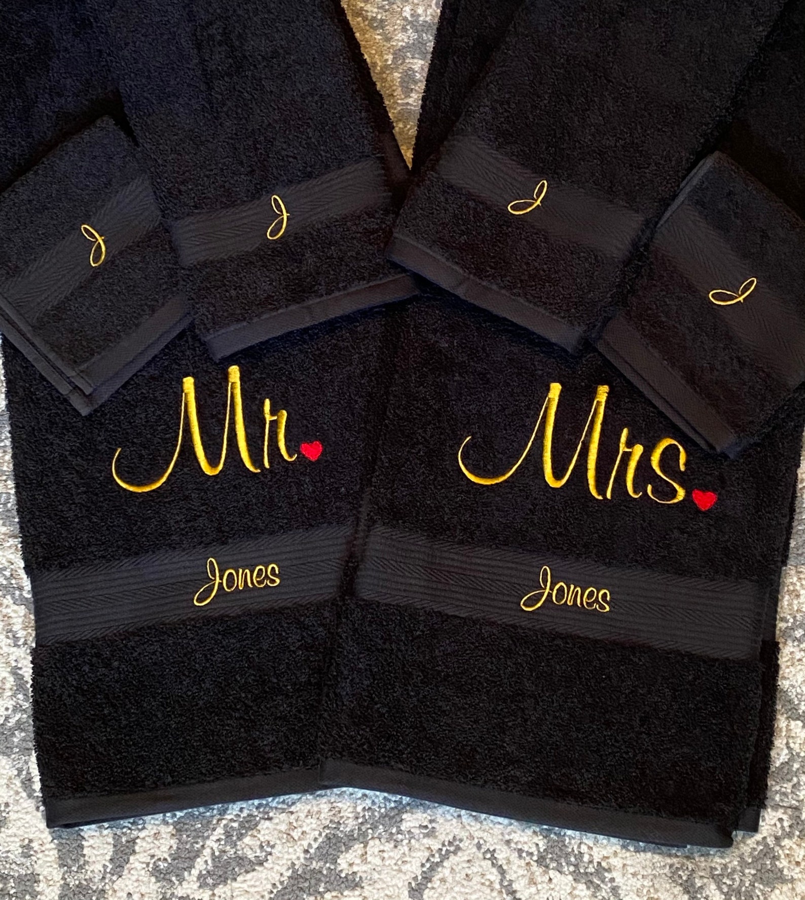 Embroidered Towels Monogrammed Towels Wedding Gift Towels Etsy