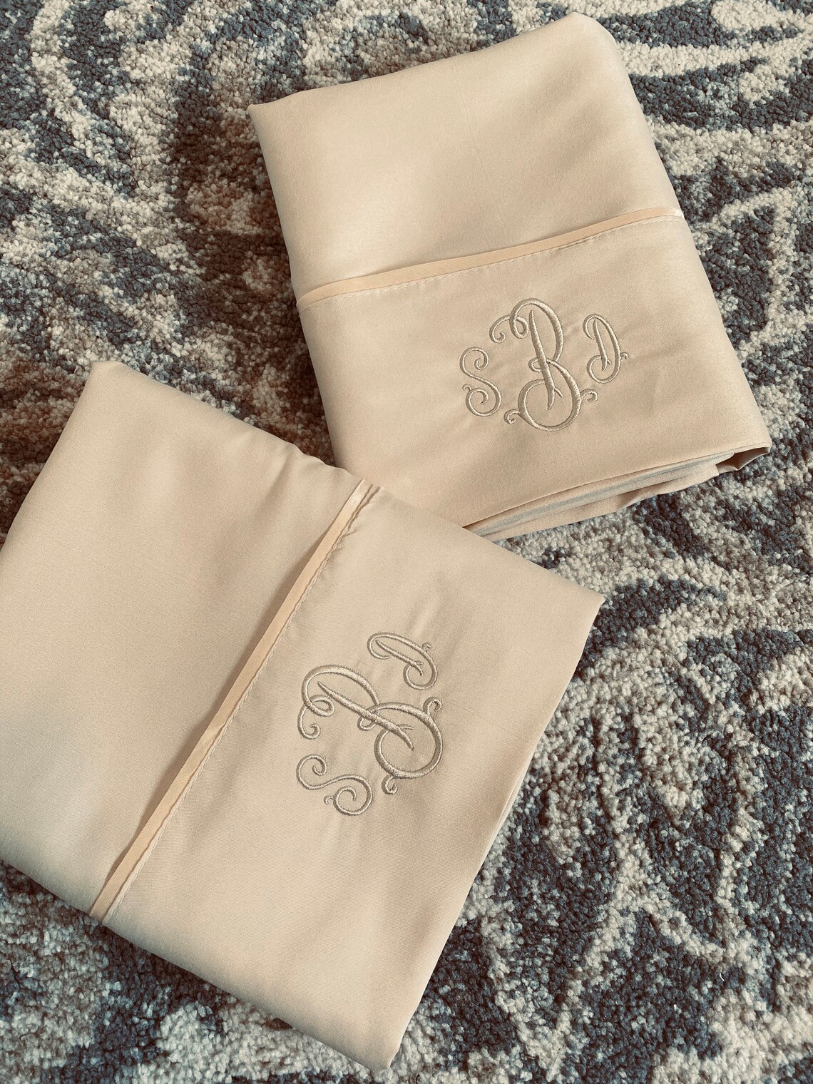 Embroidered Pillow Cases Monogram pillowcase pillowcase set Etsy