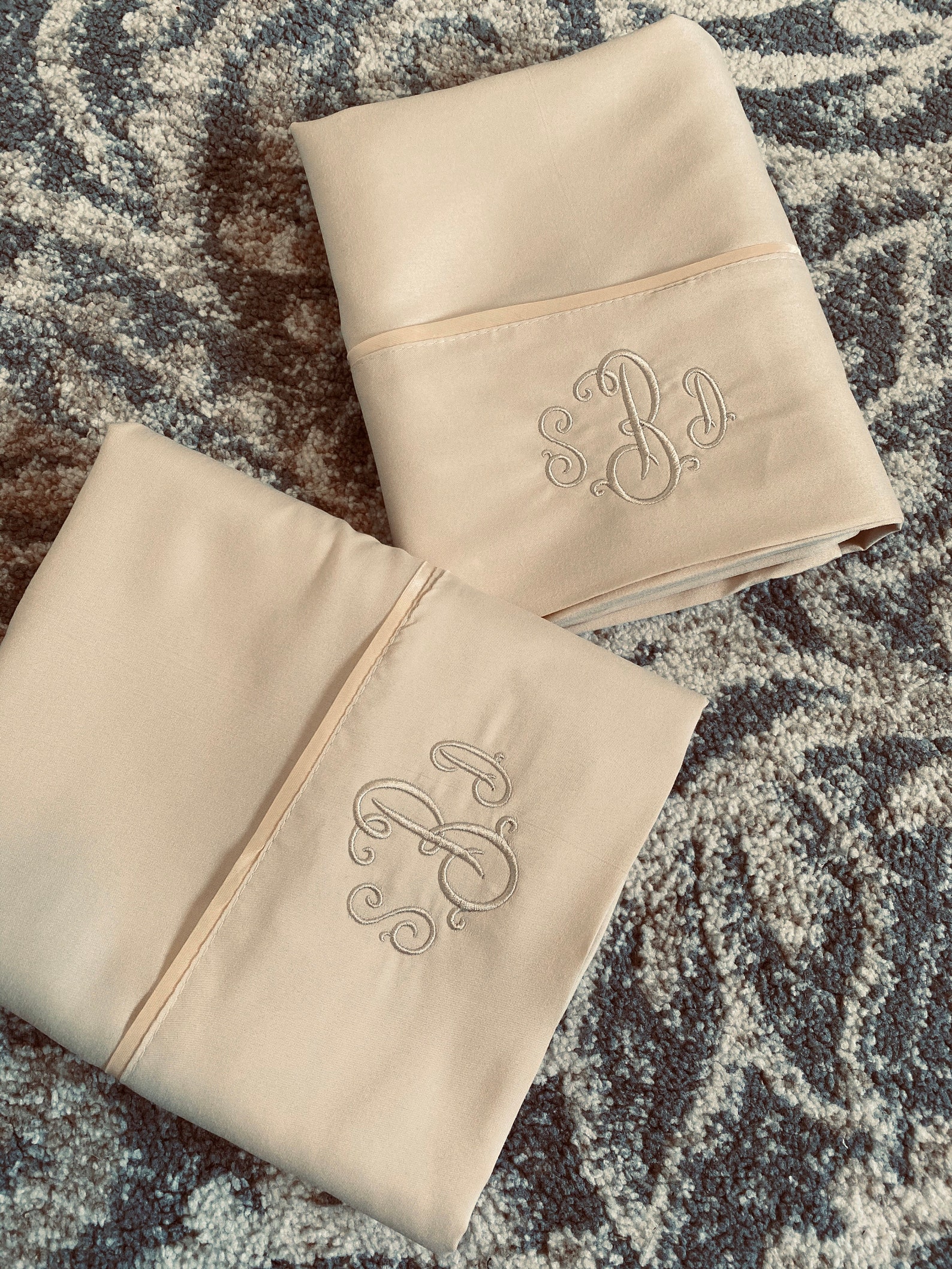 Embroidered Pillow Cases Monogram pillowcase pillowcase set Etsy