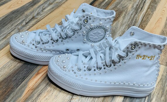 Sneakers con best sale perle