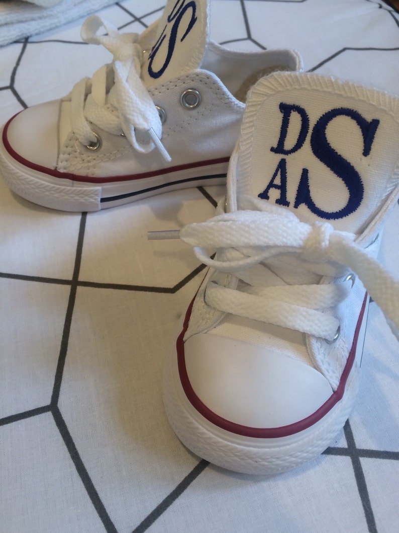 Embroidered Toddler Monogrammed Converse Chucks sneakers Etsy