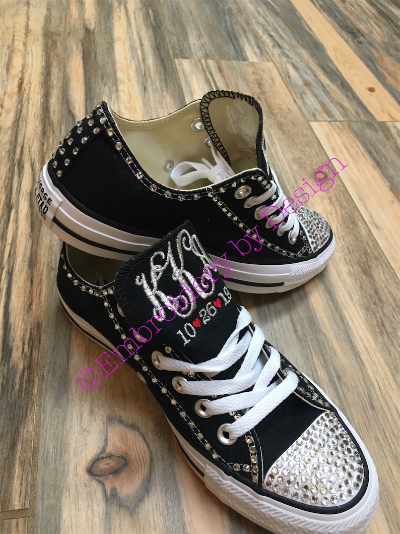 bling converse wedding