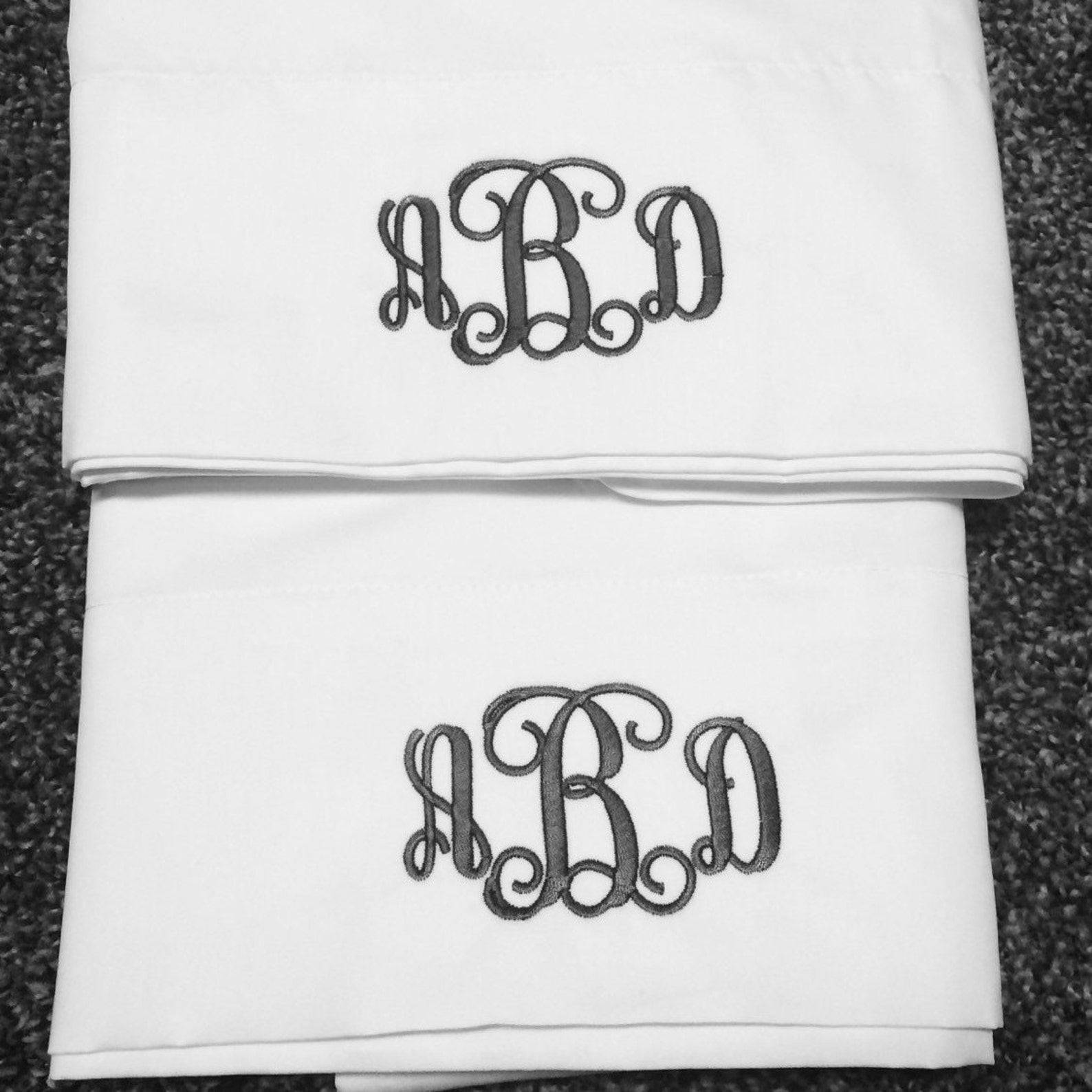 Embroidered Pillow Cases Monogram Pillowcase Pillowcase set Etsy