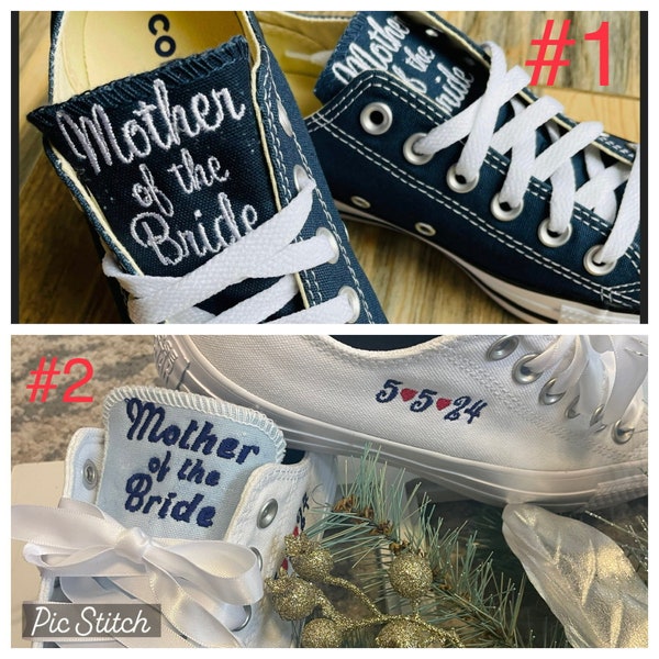 Mother of the Bride Shoes, Mom of the Bride, maid of Honor shoes, Mom of the groom, Bridal party sneakers, Wedding Converse
