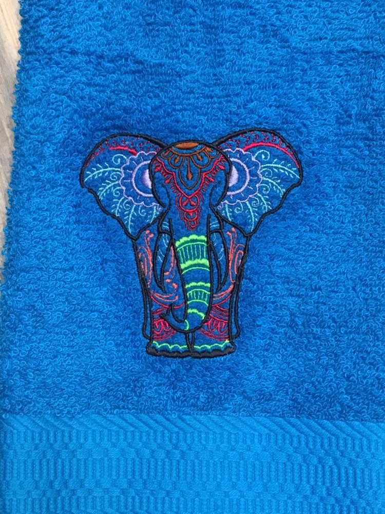 Elephant Towel Embroidered Towels Housewarming Gift Etsy