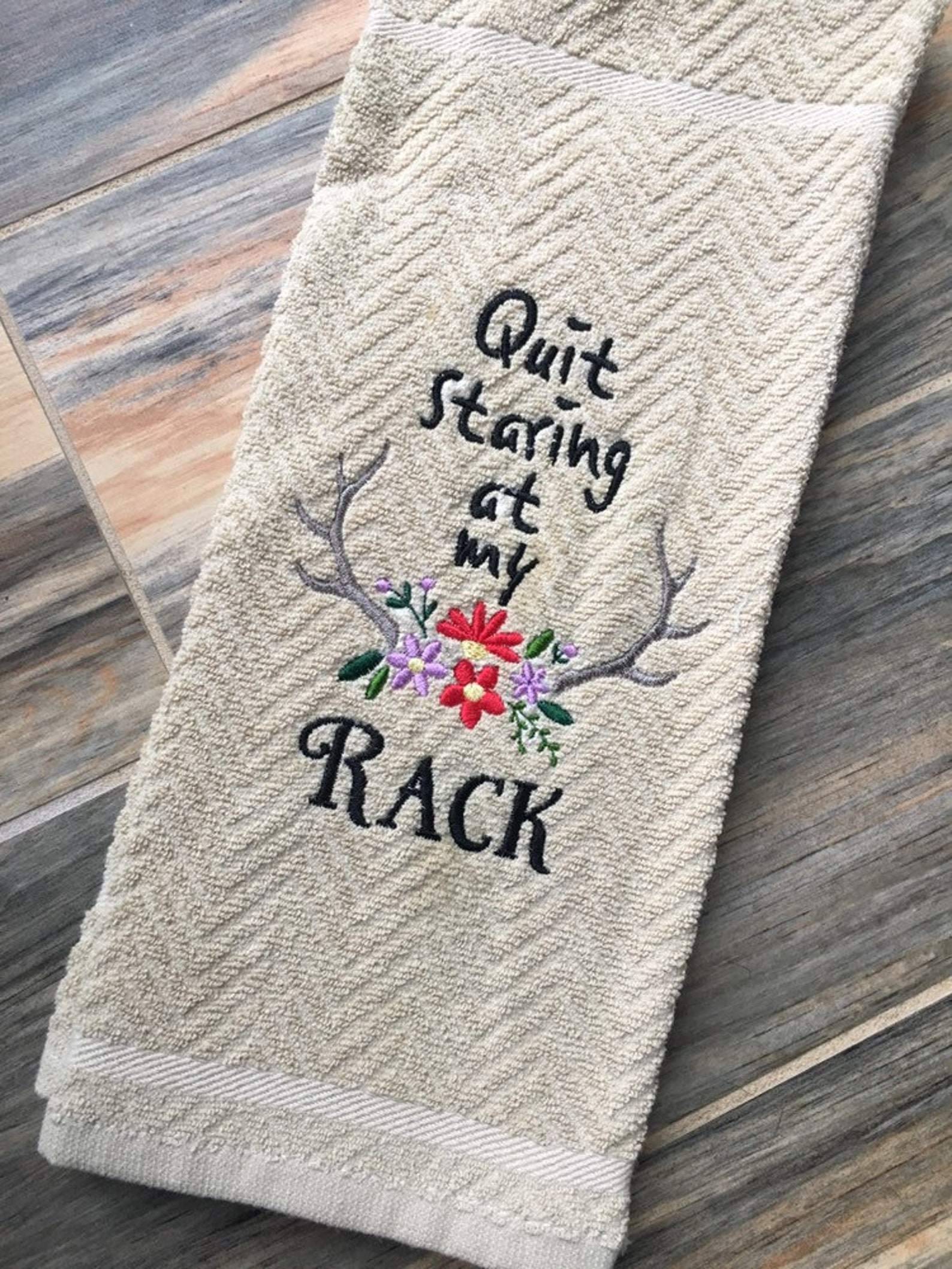 Embroidered Kitchen Towels Beach House Beach Decor Etsy