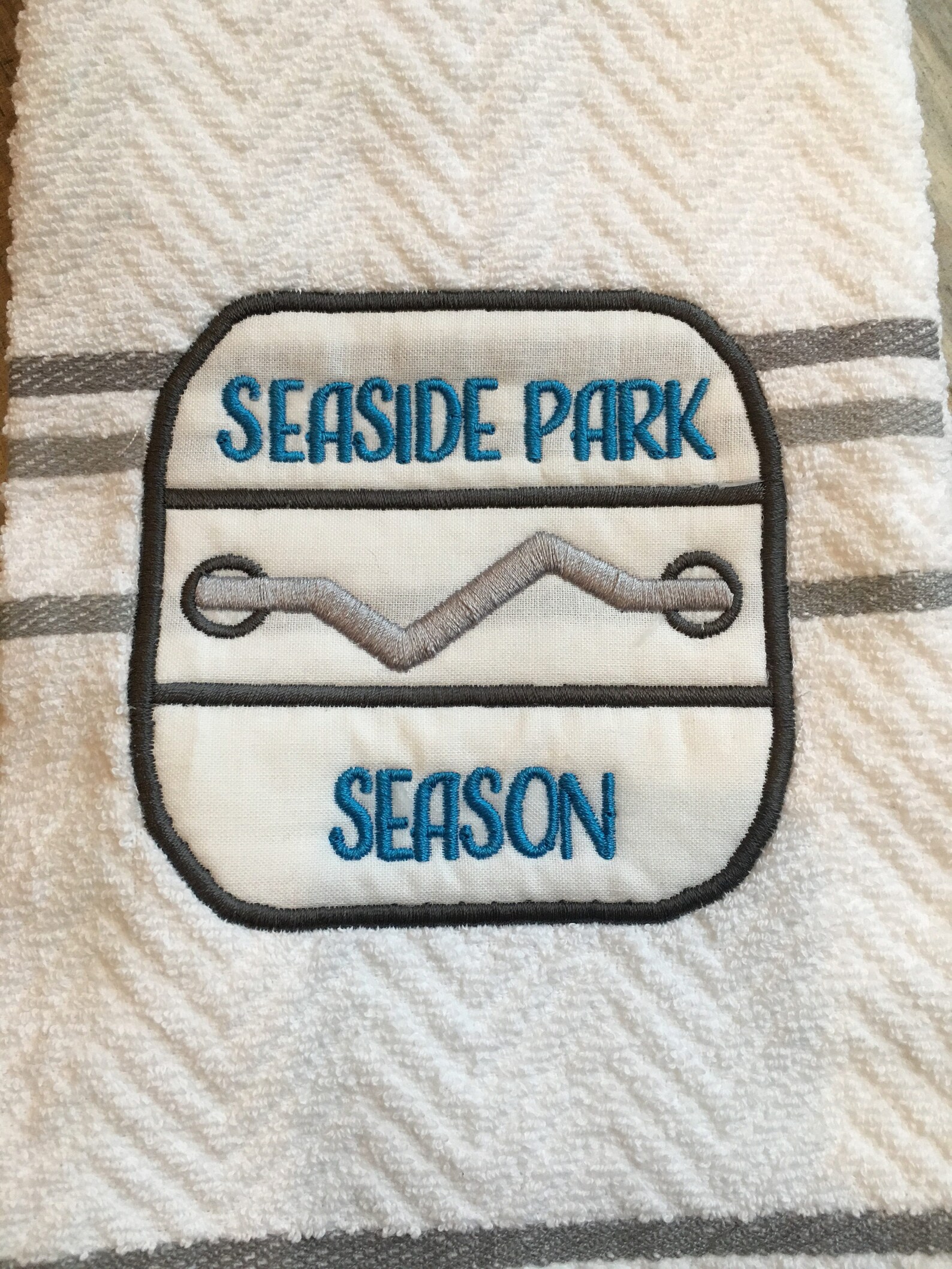 Embroidered Kitchen Towels Beach House Beach Decor Beach Etsy