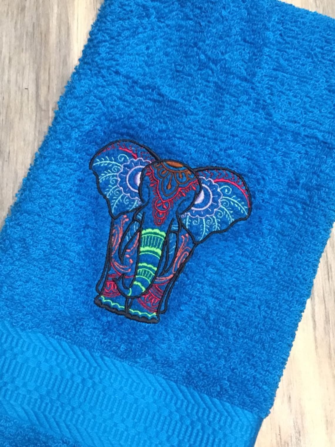Elephant towel Embroidered Towels housewarming gift Etsy