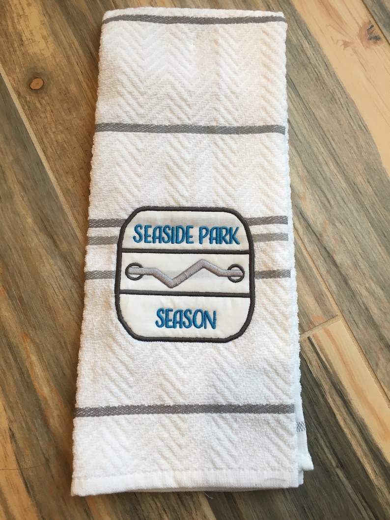 Embroidered Kitchen Towels Beach House Beach Decor Beach Etsy