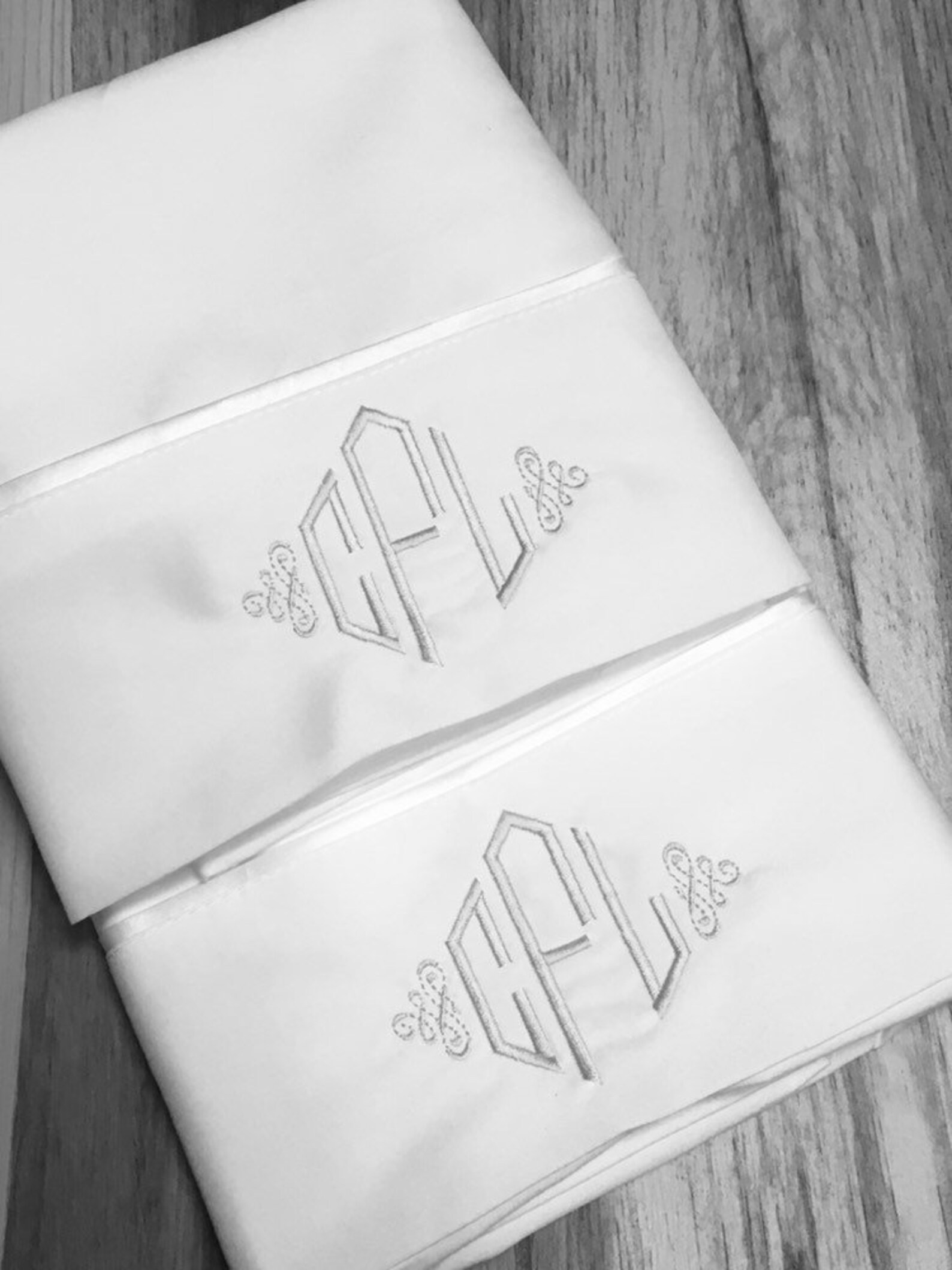 Embroidered Pillow Cases Monogram Pillowcase Pillowcase set Etsy