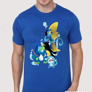 Galar Water starters fanart T-shirt