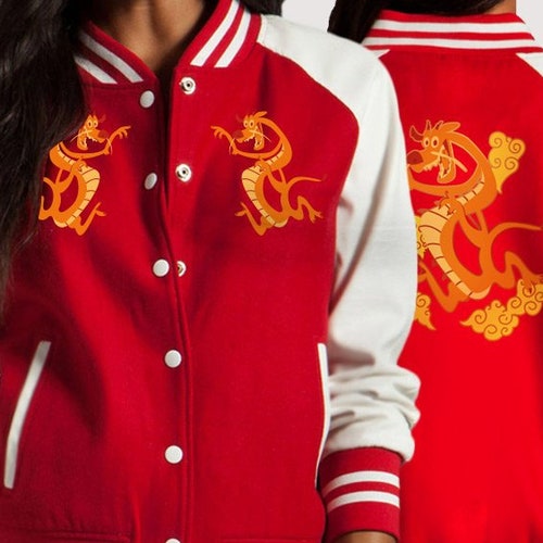 Chinese Dragon Varsity Jacket front 
