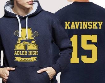 Peter Adler High Lacrosse sweatshirt, hoodie or t-shirt / Optional Back printed "Kavinsky 15"