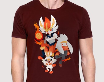 Galar Fire starters fanart T-shirt