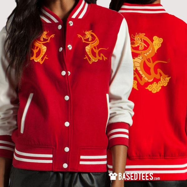 Veste Varsity Dragon Chinois (imprimé recto/verso en option)