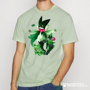 Leaf Cats Grass starters fanart T-shirt Green Mist