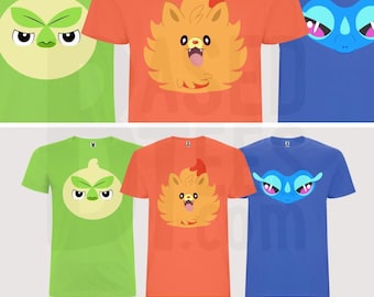 Starters Bean Chick, Fire Pomeranian oder Water Gecko T-Shirt zur Auswahl
