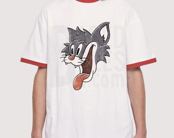Crazy Cat Ringer T-Shirt