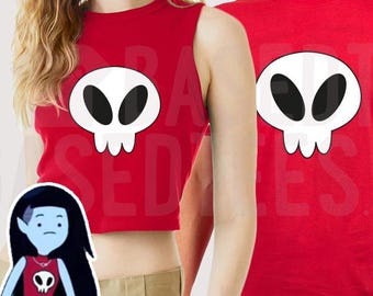 Marcy Skull Croptop, Tanktop oder T-Shirt