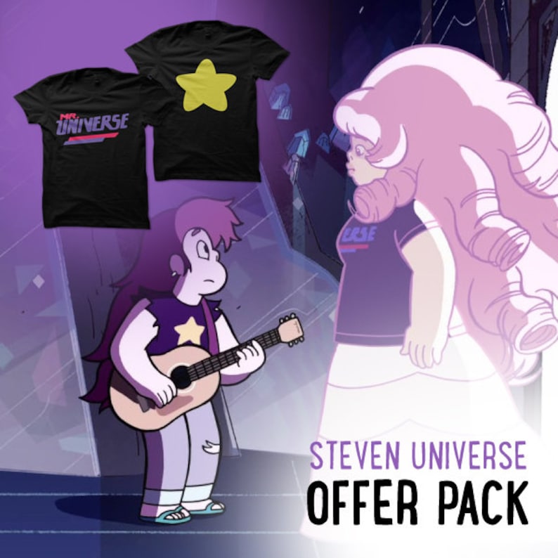 Steven Universe Greg and Rose OFFER PACK 2 tshirts - Mr Universe and Star tshirt image 2