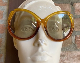 Lunettes de soleil femme surdimensionnées, teintes vintage, lunettes de soleil dior vintage, monture sculptée, yeux d'insectes, style Iris Apfel, vintage Dior, lunettes de soleil s70