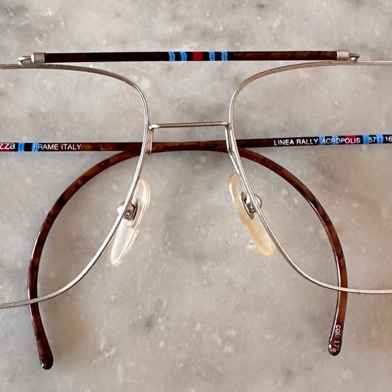 Lozza Martini Racing Acropolis 80s Frame, Italian Rally Eyewear, Ultra Thin Satin Silver Metal, luxury Enamel Detail