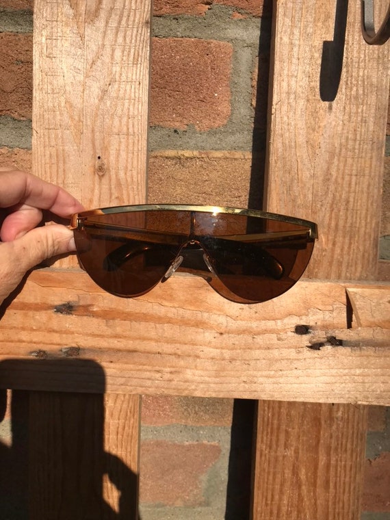 mask sunglasses with mirror lenses, vintage unise… - image 7
