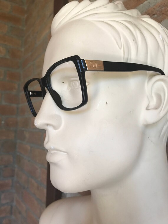 Black nerd, geek vintage eyeframe, glasses, nos, … - image 4