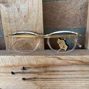 Amor Paris Vintage Eyeglasses NOS 50s Cat Eye Clear Frames Brown Brow Cat Eye Specs Marilyn Style Deadstock New Old Stock With Tag image 4