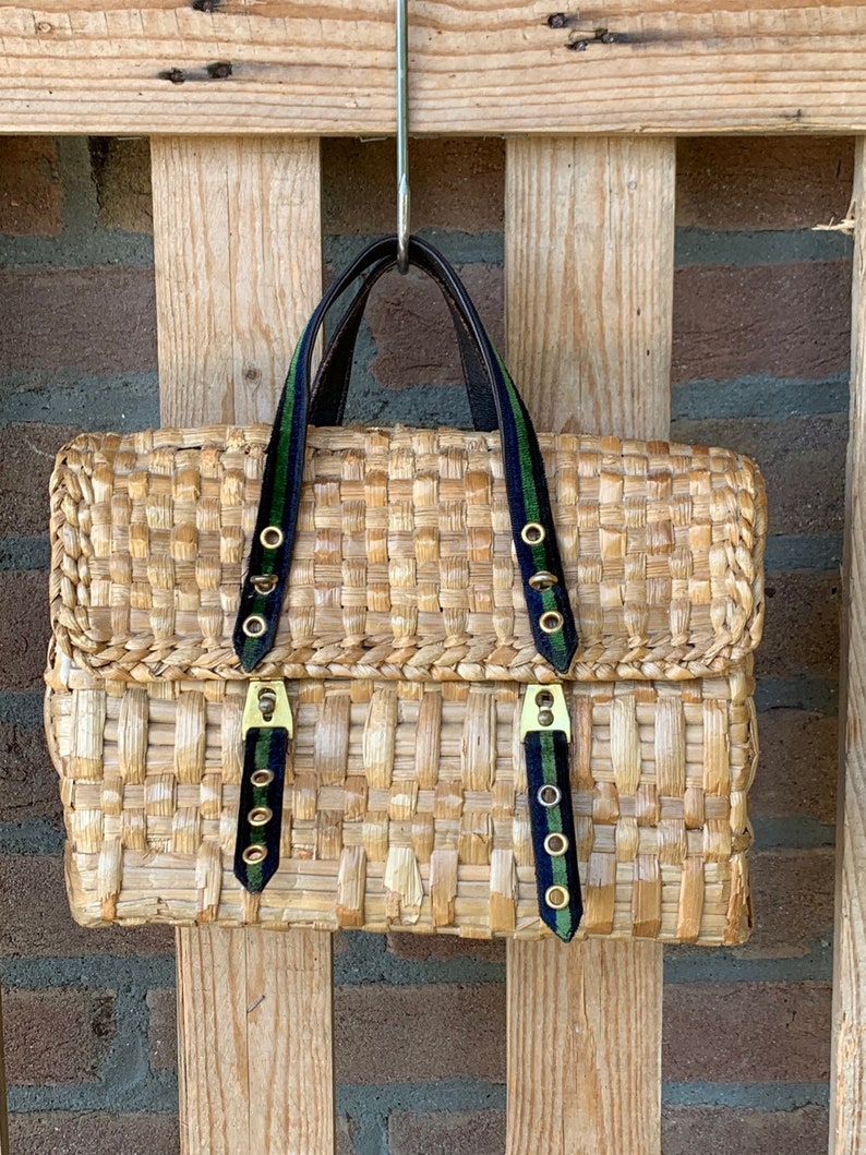 Roberta di Camerino vintage handbags, woven straw handbag, early 60's, rare, collector item, please read description for conditions image 1