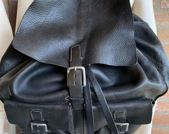 MIU MIU Vintage, Large Backpack, Black Leather, , Early 90s MIU MIU Vintage, Large Backpack, Black Leather, , Early 90s