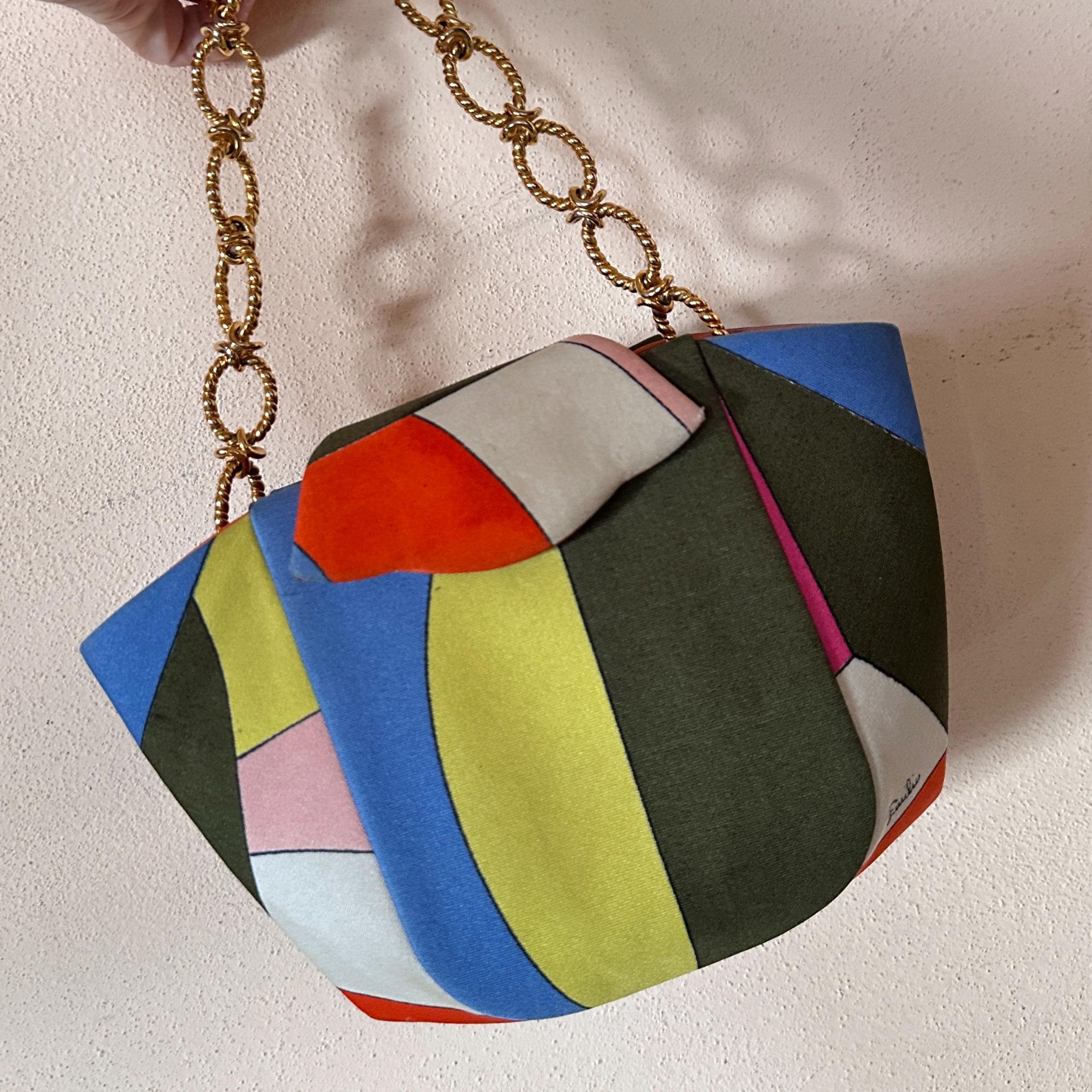 Silk Pucci Crossbody Emilio Pucci Trapeze Bag Geometric Color