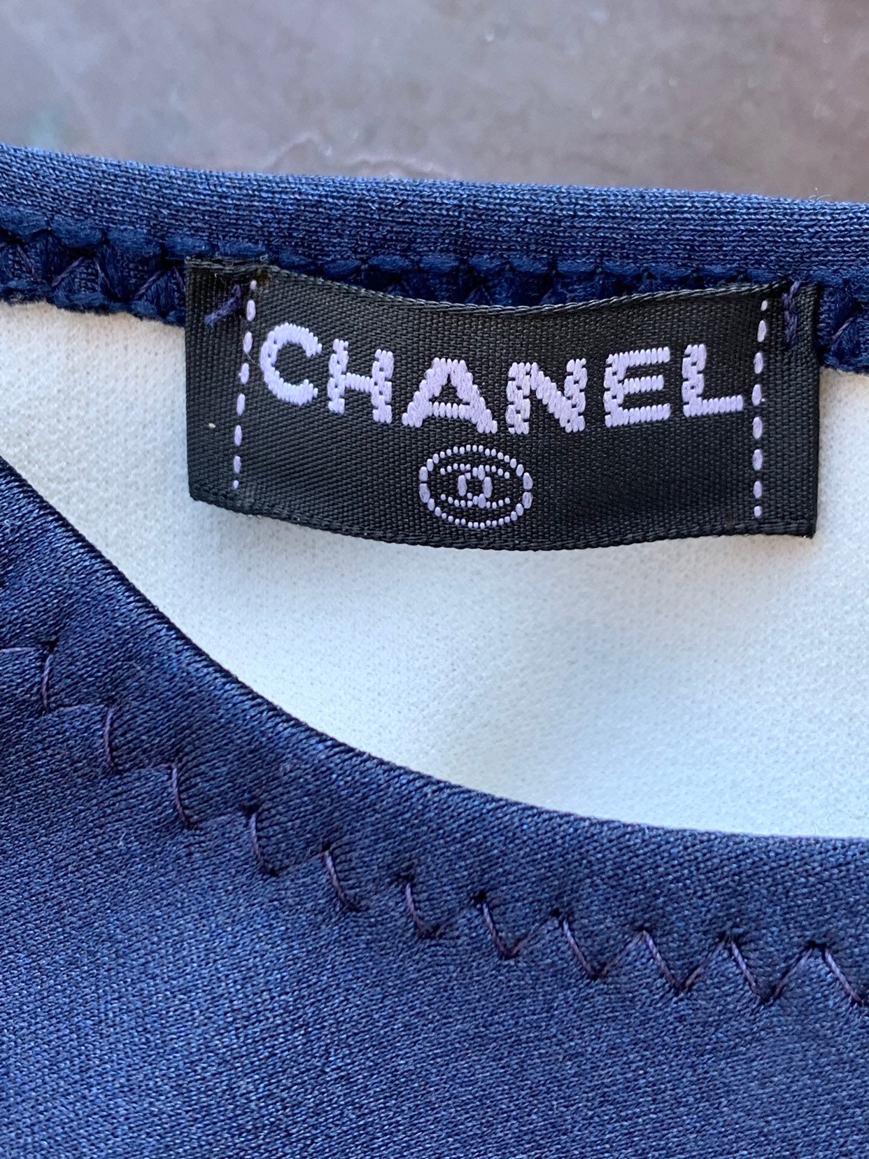 Rare Chanel One-piece Swimsuit, Vintage, Stylish Blue, Mint Rare Chanel One-piece Swimsuit, Vintage, Stylish Blue, Mint
