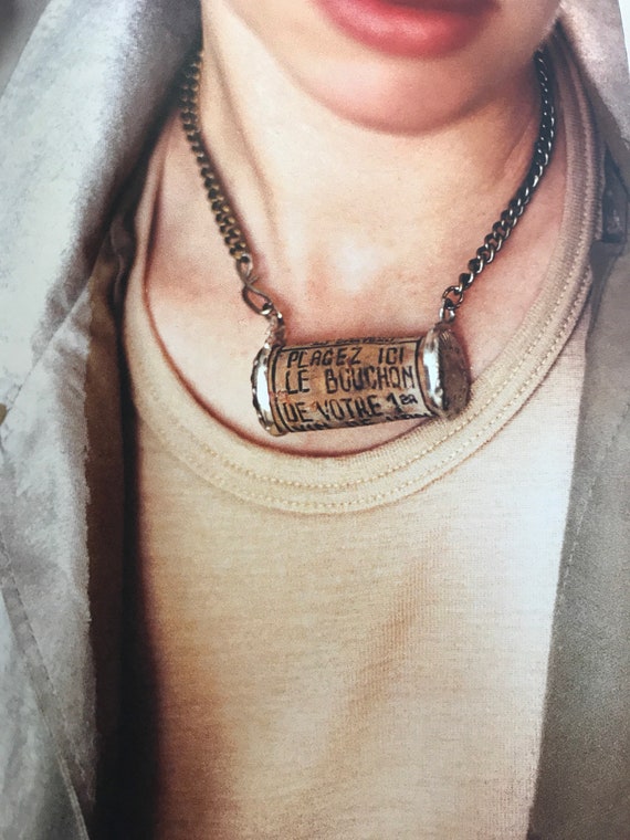 margiela artisanal necklace, wine bottle cork