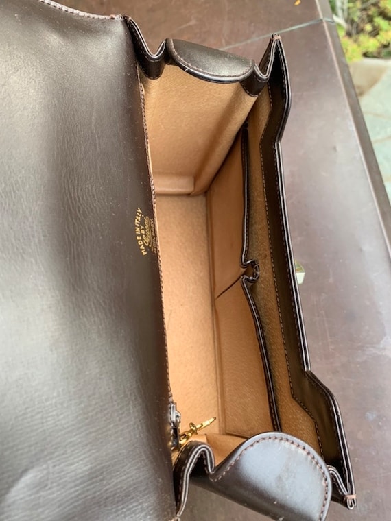Gucci Handbag Vintage, 60s, Brown Leather, Mint Vintage
