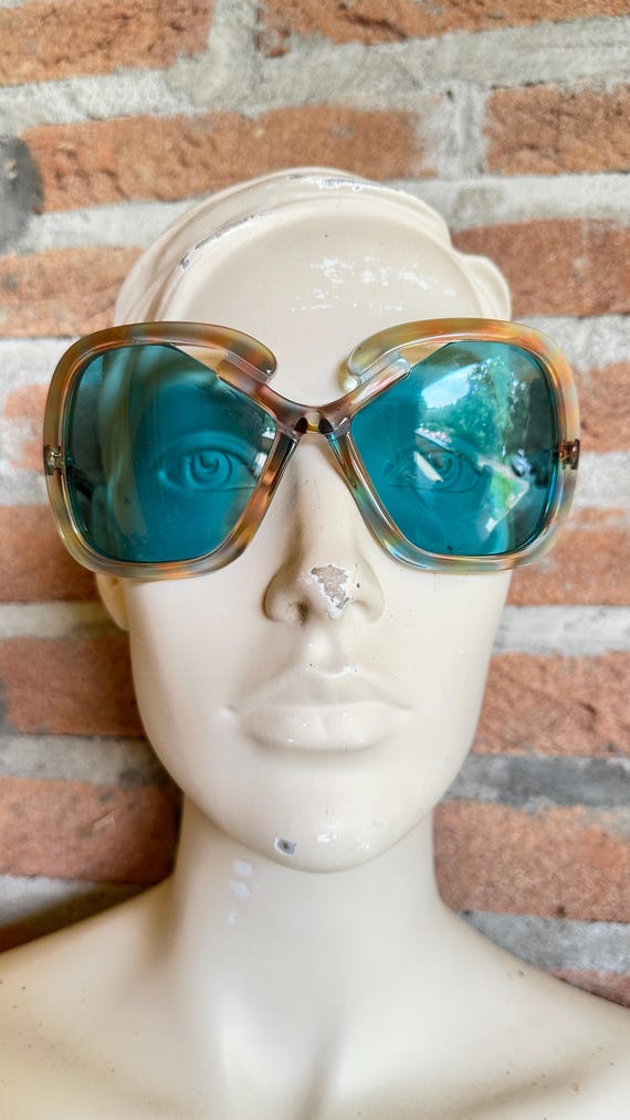 Silhouette Mod 568, NOS, Mod Sunglasses, Oversized Aqua Blue  display picture 3