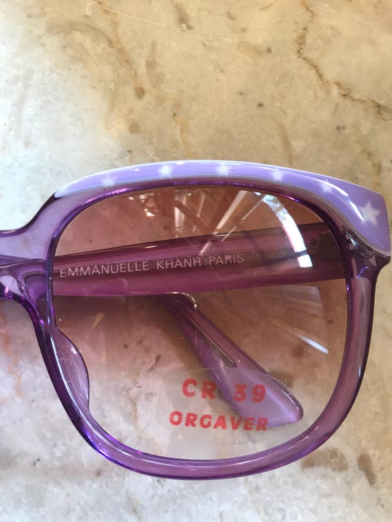 Emmanuelle Khanh vintage oversize violet sunglass… - image 8