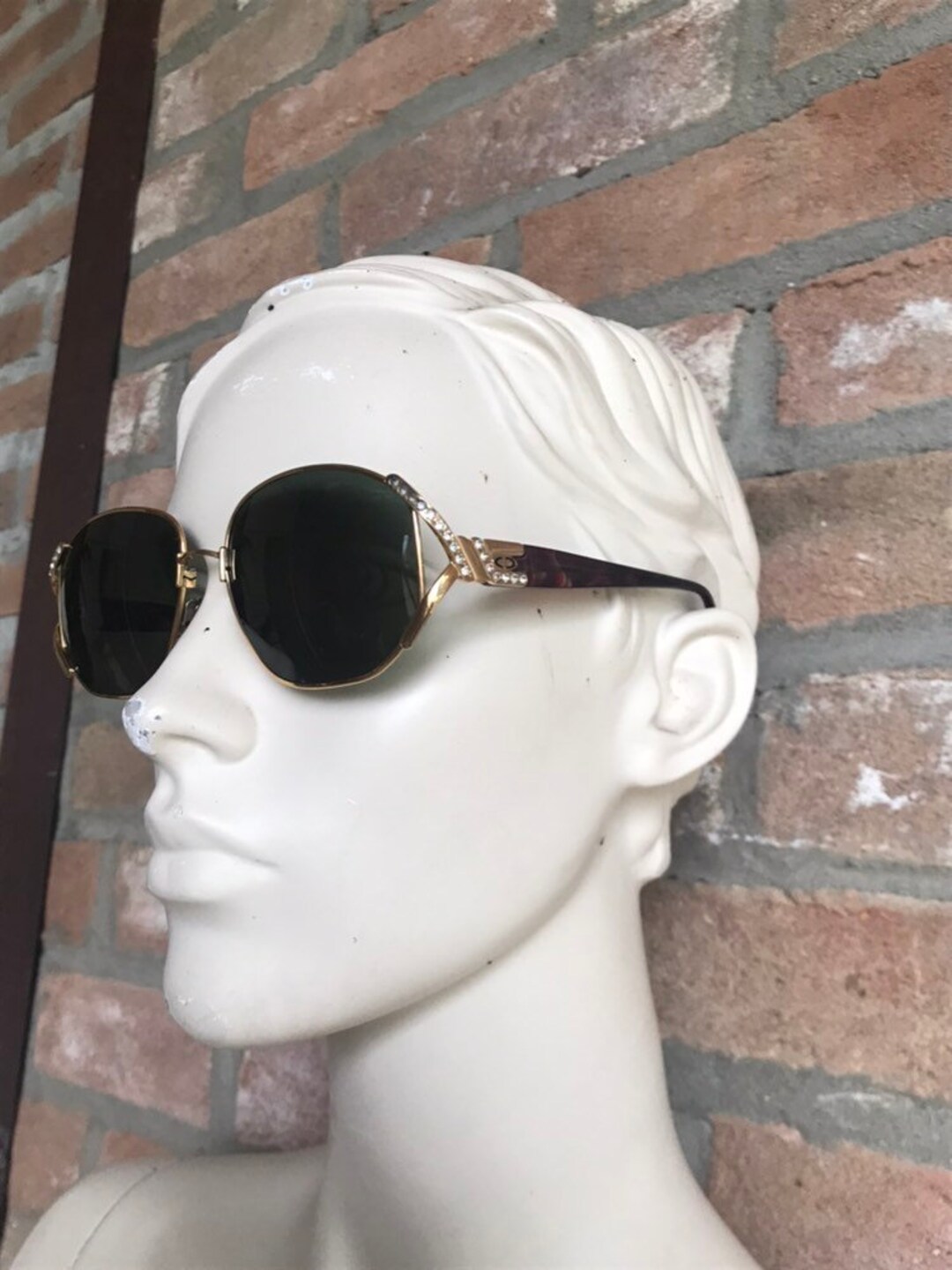 Christian Dior 90s Gold Swarovski Sunglasses, Austria Made  display picture 1