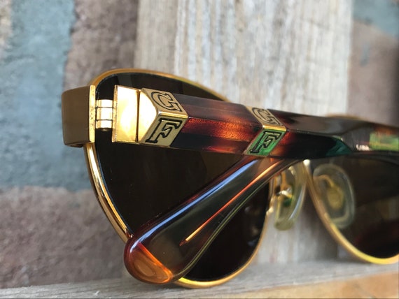 Round sunglasses, vintage unisex sunglasses, Gianf