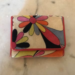Cartera de terciopelo y cuero Pucci, vintage 60s, psicodélico, grunge