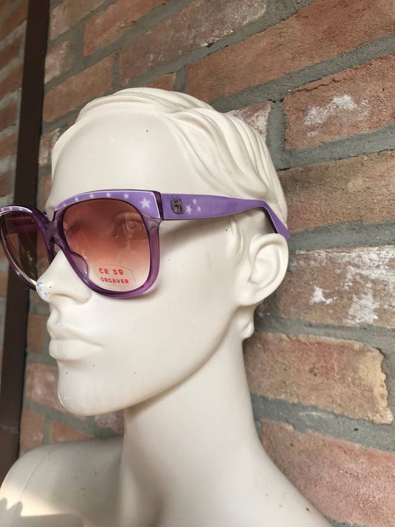 Emmanuelle Khanh vintage oversize violet sunglass… - image 4