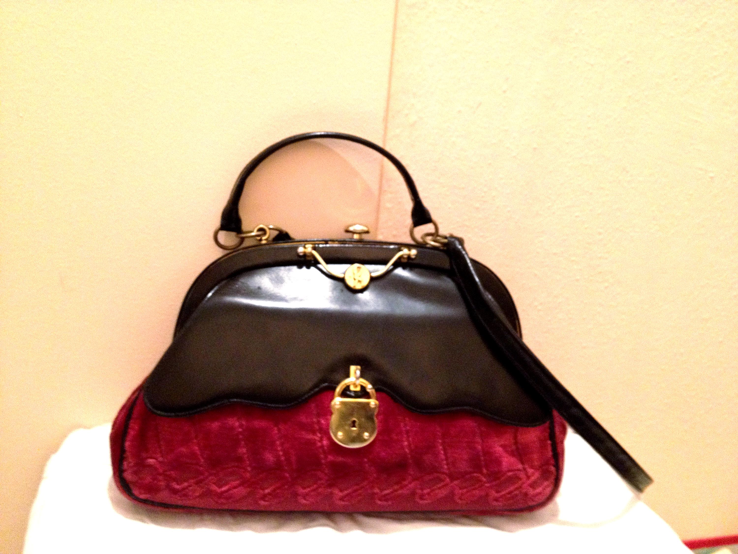 Bag, Vintage Handbag, Roberta Di Camerino, 1960, Pink and Bag, Vintage Handbag, Roberta Di Camerino, 1960, Pink and