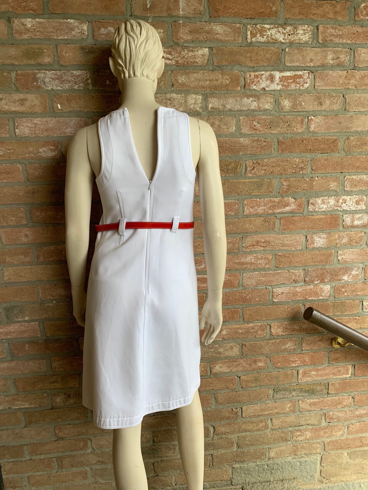COURREGES Vintage 1970s Sleeveless Orange Dress - Etsy